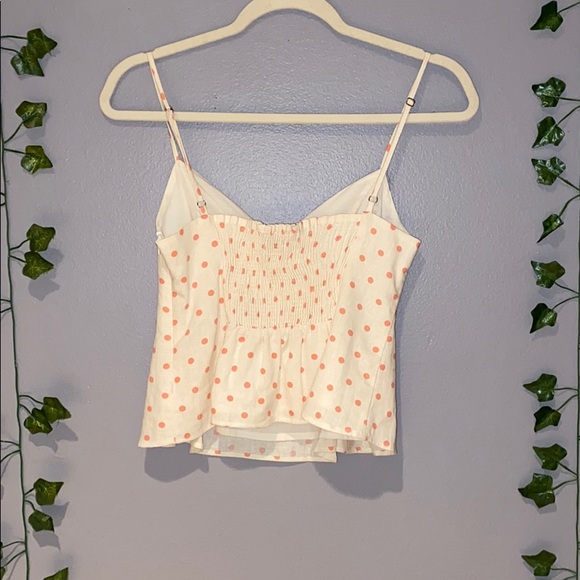 Women’s Zara Pink & White Polka Dot Tank Blouse Small - Picture 9 of 9